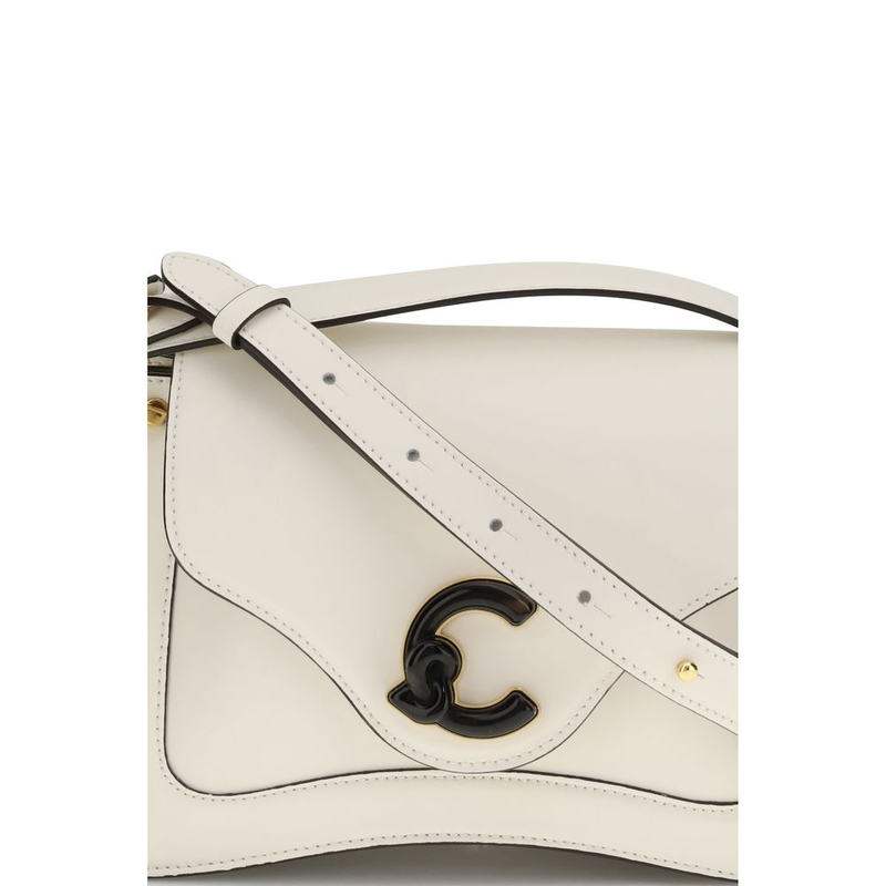 Beige calf leather bos taurus shoulder bag-null