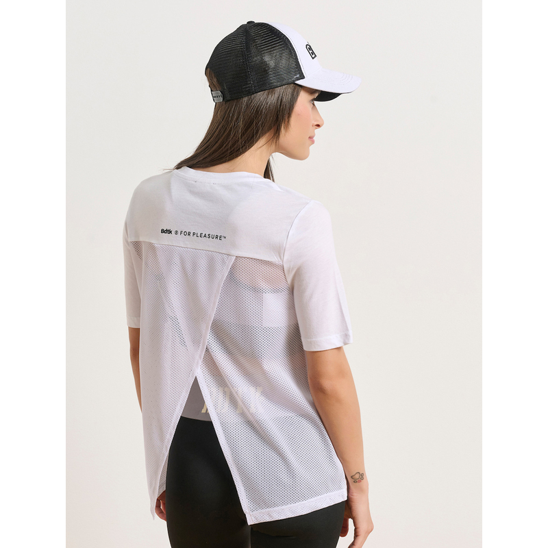 Body talk short-sleeve blouse with w crossover back 00200-null