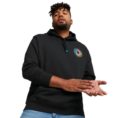 Swxp graphic hoodie, Black, medium