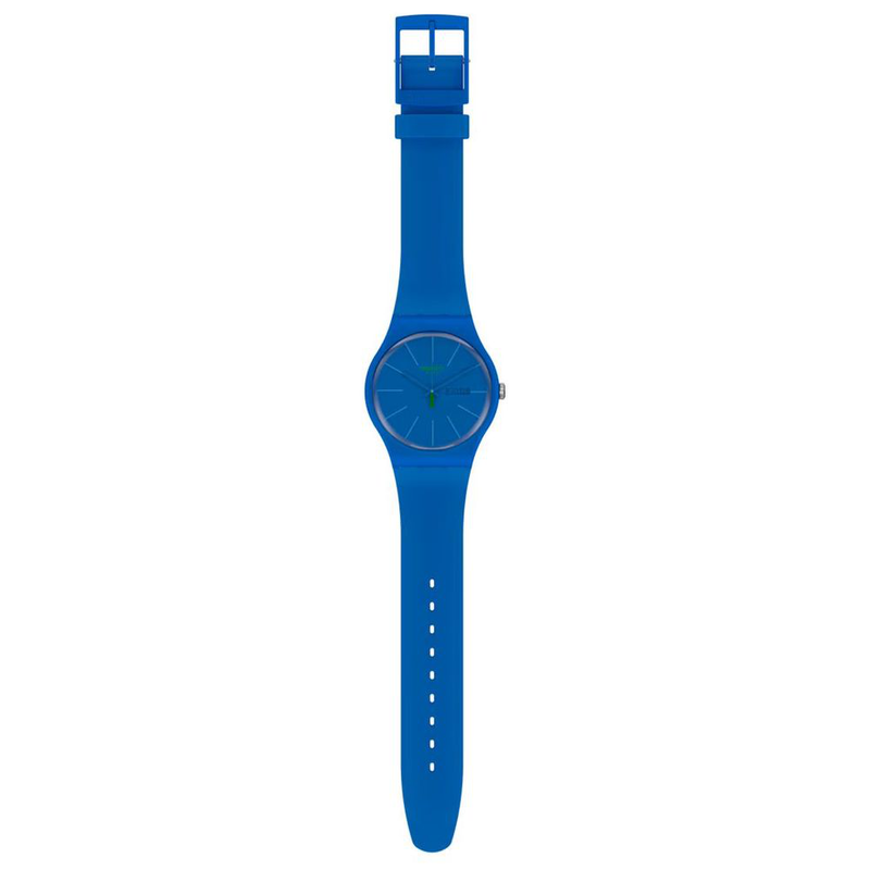 Blue plastic dress watch-null