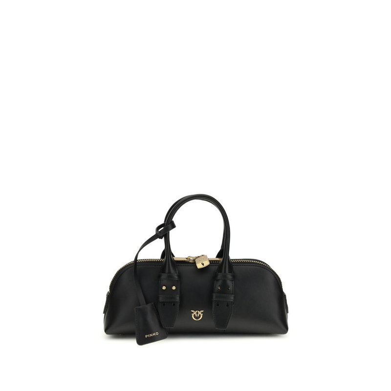 Black calf leather bos taurus handbag-null