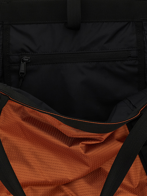 Orange nylon tote bag-null