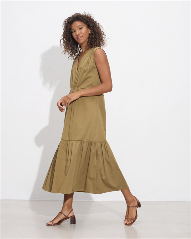 Cotton ruffle dress-null
