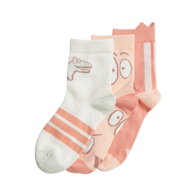 Adidas unisex adiraptor socks 3 pairs kids, Linen Green, medium