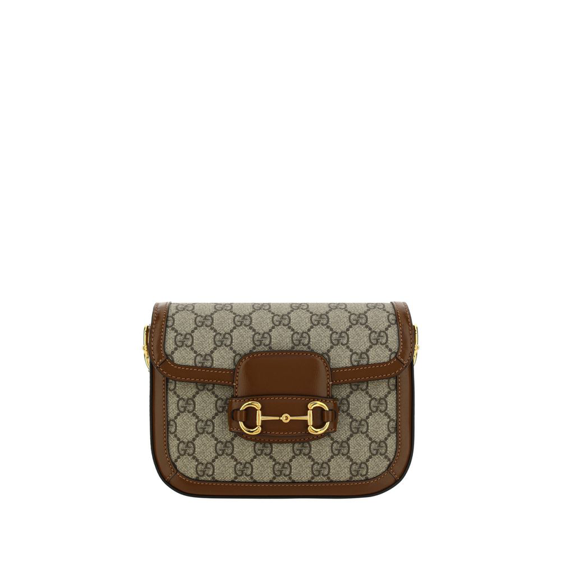 Brown polyethylene shoulder bag-null