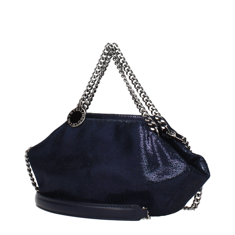 Blue leather handbag-null