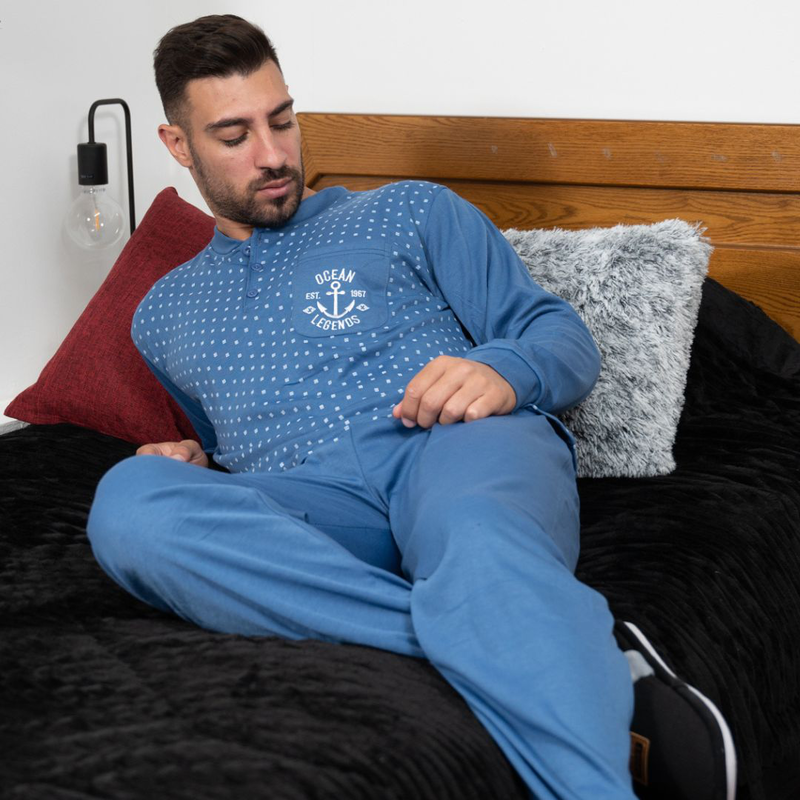 Mens pajamas in flanel fabric #m3225 image number null