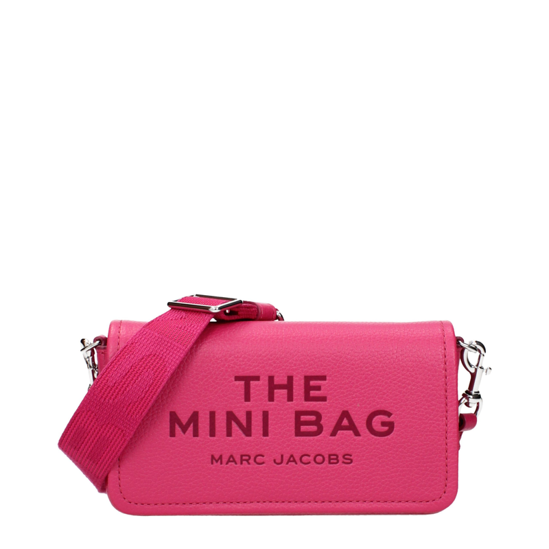 Pink leather crossbody bag-null