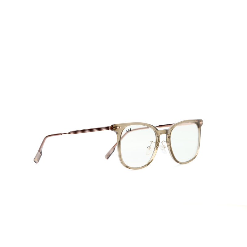 OJO sunglasses photochromic square clear to light brown frame and temples with clear to l. Br ph len-null
