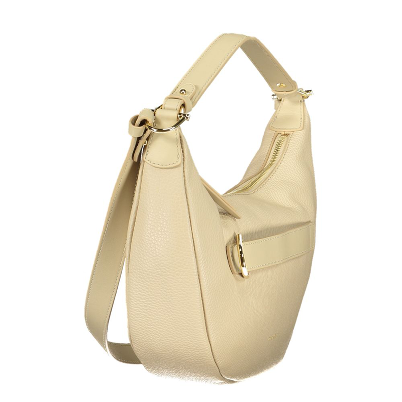 Beige leather women handbag-null