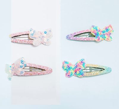 Child clips with butterfly