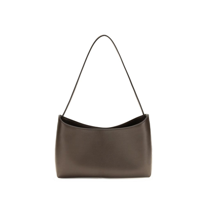 Brown calf leather bos taurus shoulder bag, Brown, medium