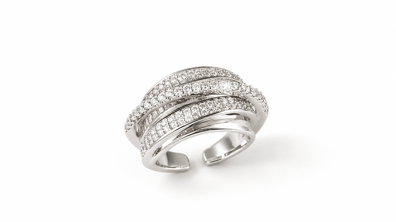 Luxury multi-layer cubic zirconia ring-null