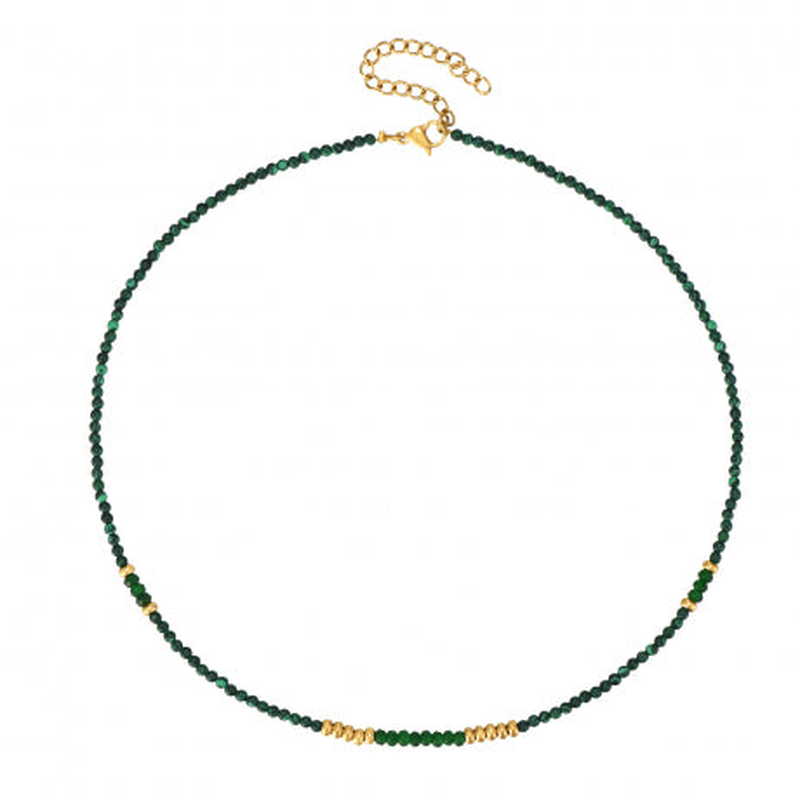 Emerald stone necklace-null