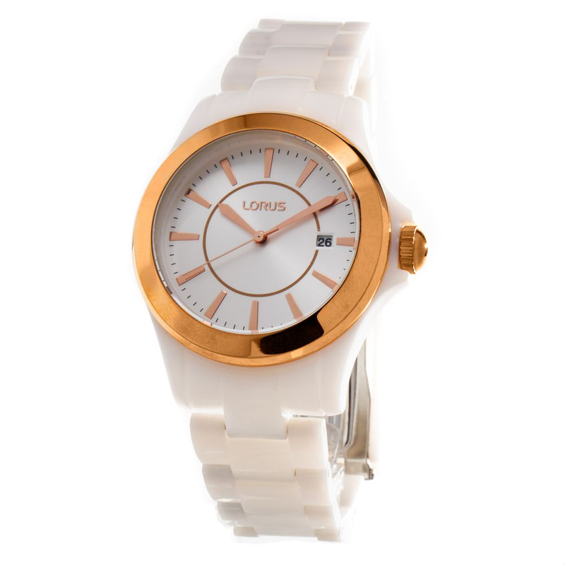 White plastic dress watch-null