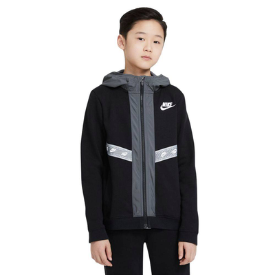 Boys nike sportswear elevated trims full-zip hoodie