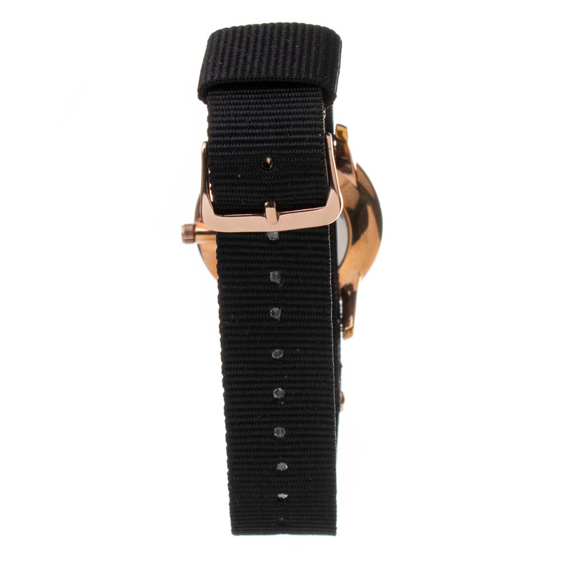 Black textile dress watch-null