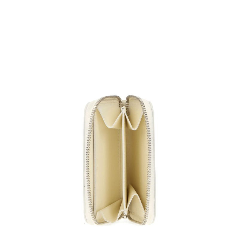 Beige leather wallet-null