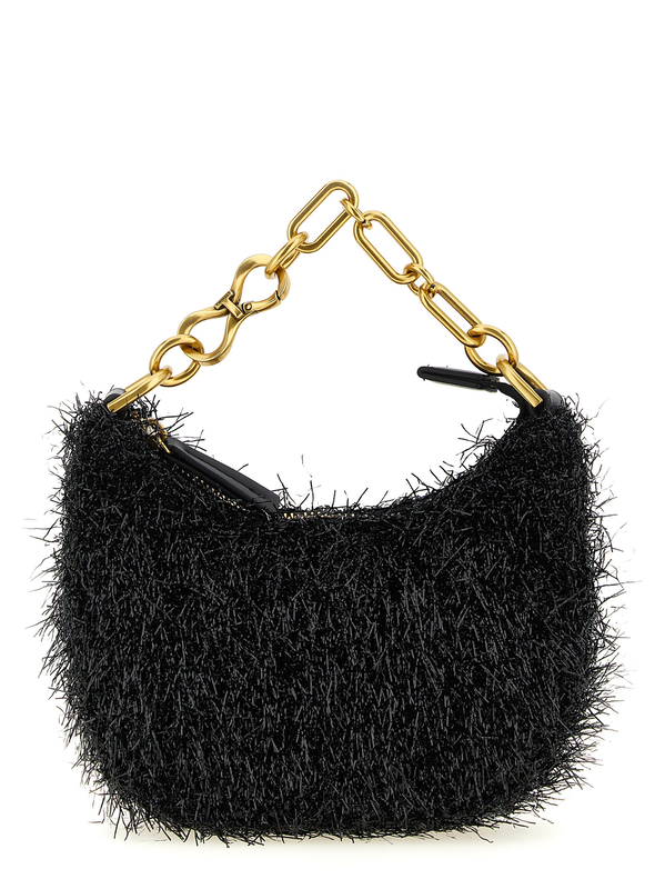 Black polyester handbag-null