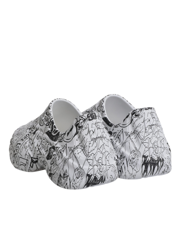 White black graffiti daymaster sneakers shoes-null