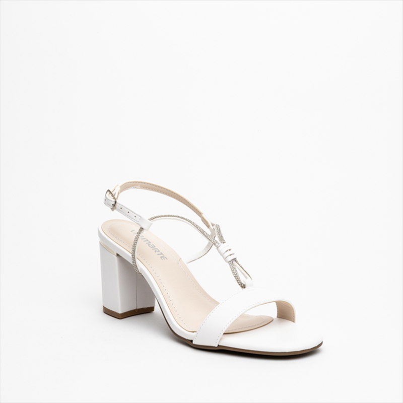 Via marte rhinestones cross strap medium block heel sandals-null