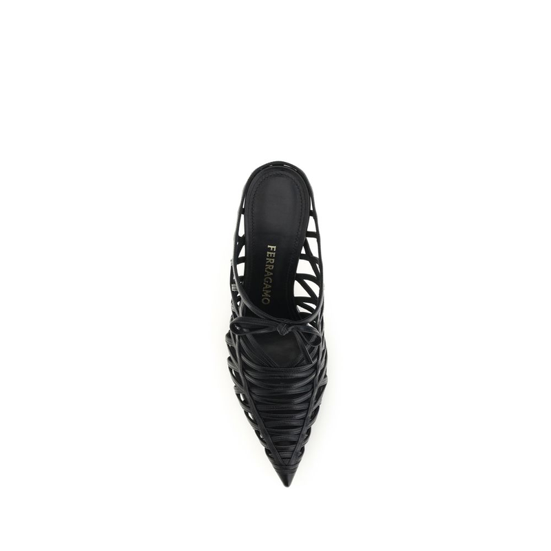 Black calf leather bos taurus mules-null