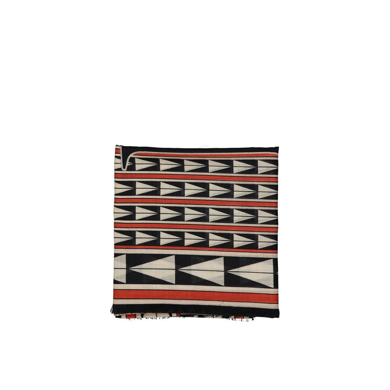 Black wool scarf-null
