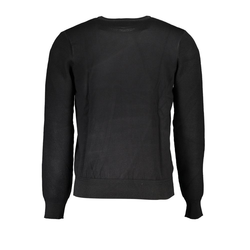 Black viscosa mens sweater-null