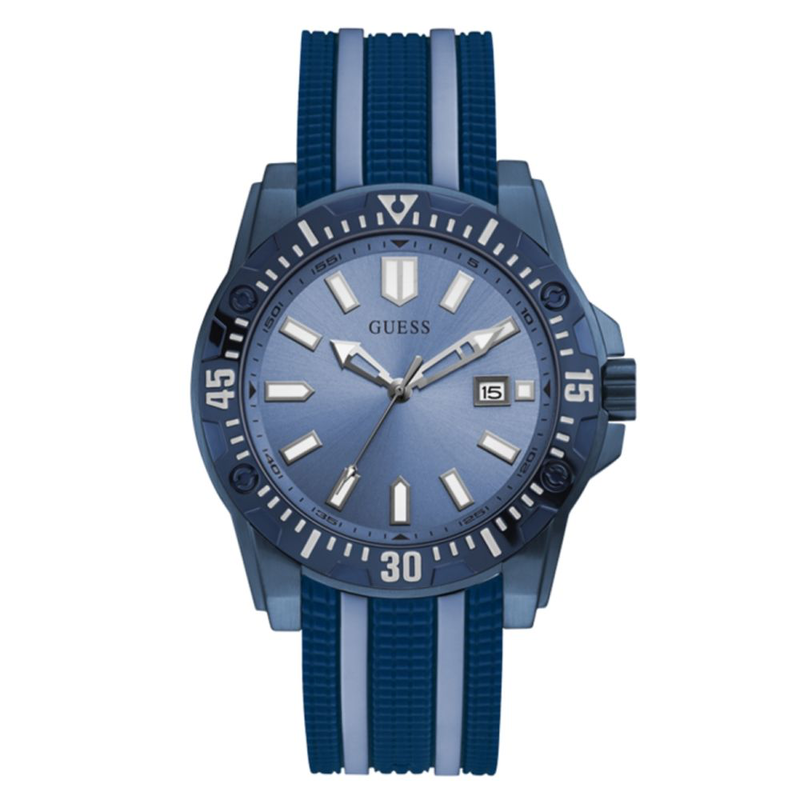 Blue synthetic sport watch-null
