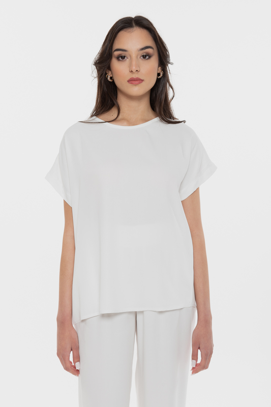 Casual set - blouse & trouser - white , m/l-null