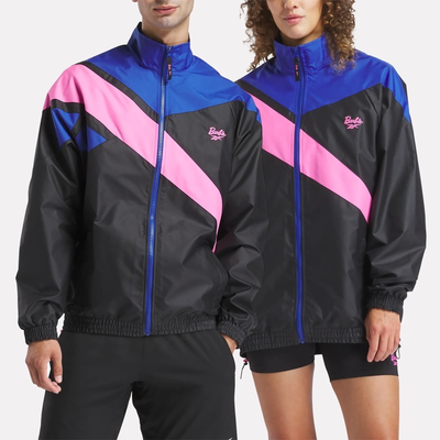 Reebok unisex x barbie track jacket, Black/black, medium