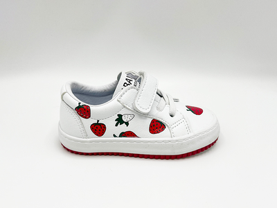Babaya baby shoes with soft sole bb21272, White-red, medium