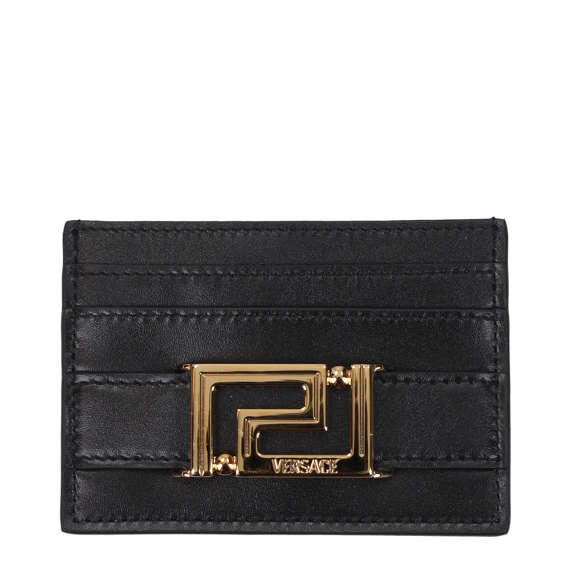 Black leather cardholder-null