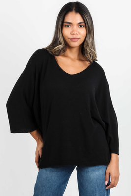 Knitted top, Blue, medium