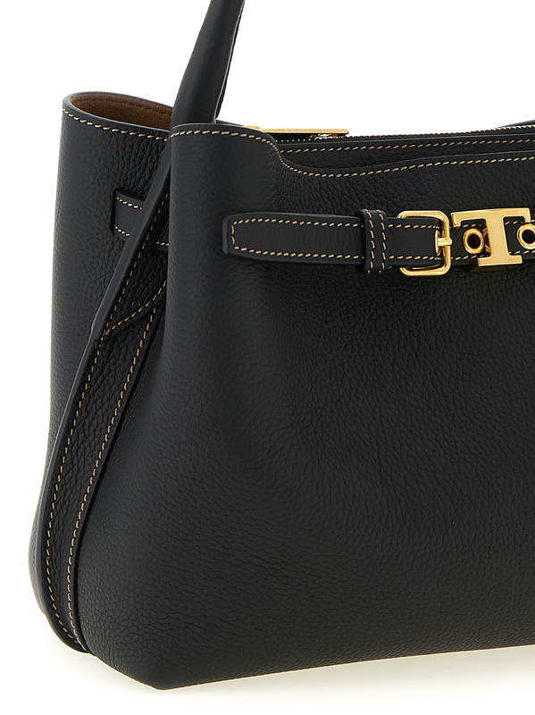 Black calfskin handbag-null