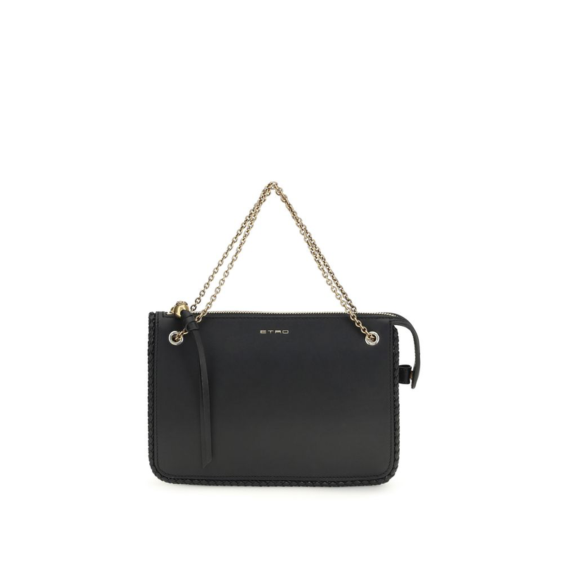 Black calf leather bos taurus clutch bag-null