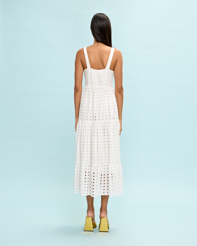 Long tiried dress cutwork-null