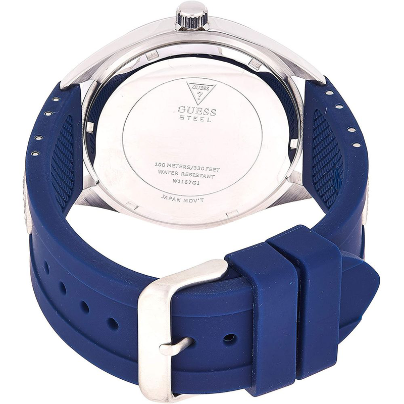 Blue synthetic sport watch-null