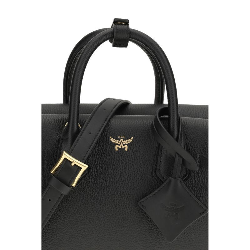 Black calf leather bos taurus handbag-null