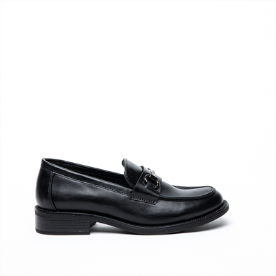 Miss belgini patent loafers with silverware embellishment