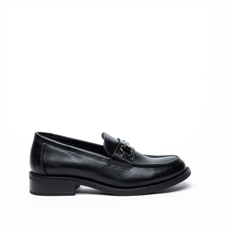 Miss belgini patent loafers with silverware embellishment image number null
