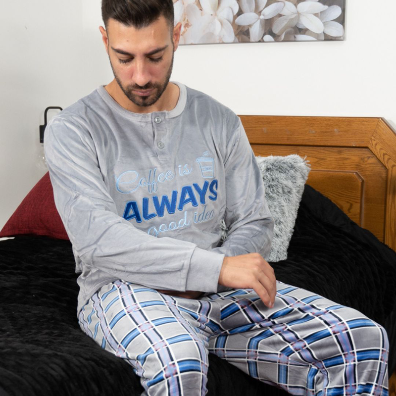 Mens velvet pyjama #q2733 image number null