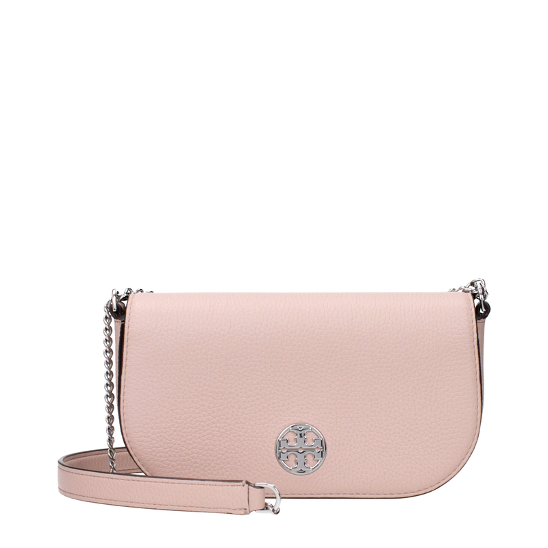 Pink leather crossbody bag-null