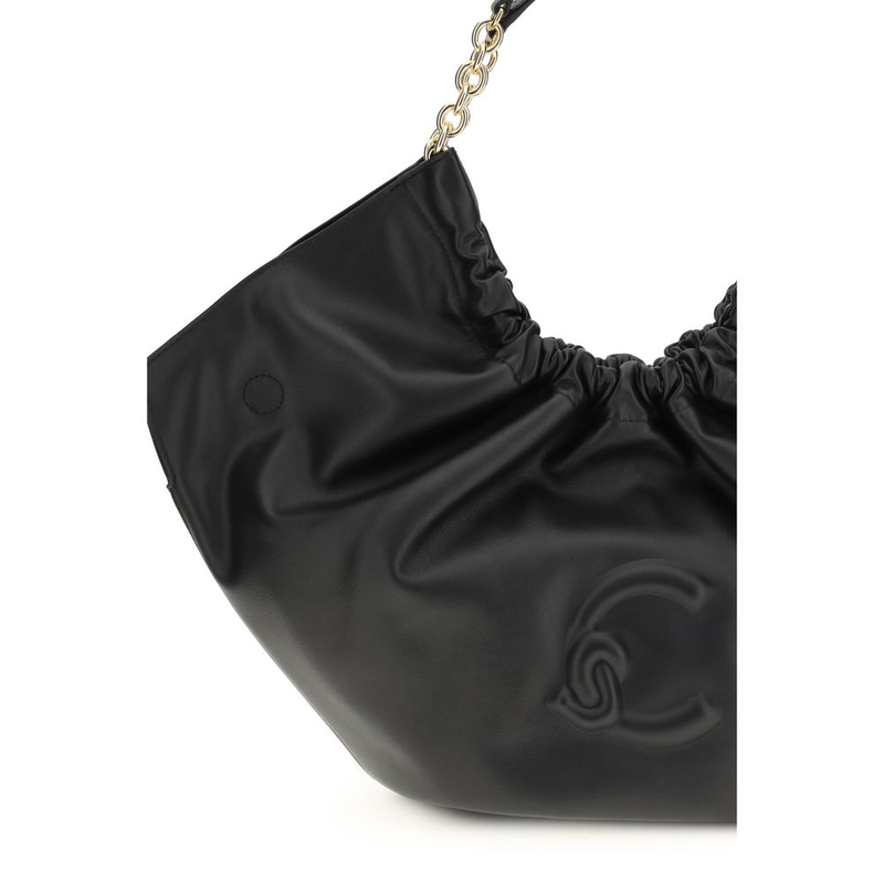 Black calf leather bos taurus shoulder bag-null