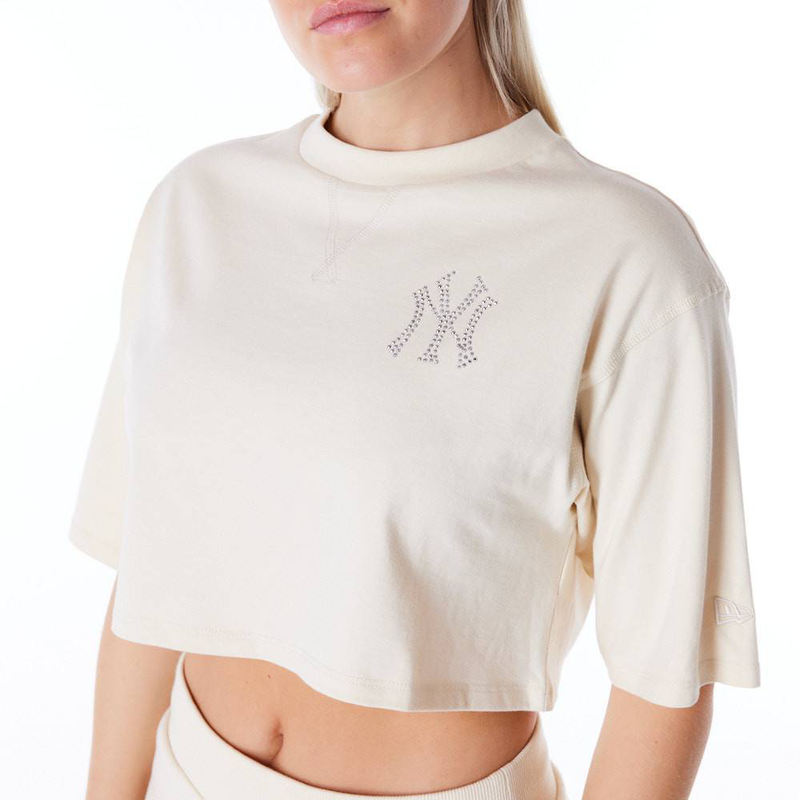 New era mlb diamante crop tee new york yankees-null