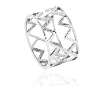 Hestia double ring, Sterling Silver 925, medium