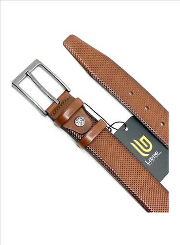 Leather belt with matte gunmetal hardware-null
