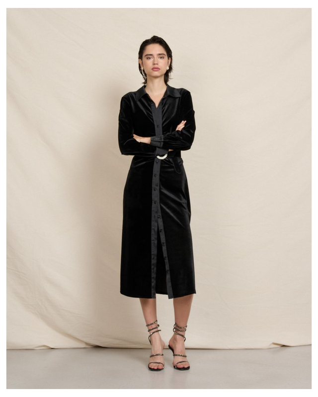 Shirt dress velvet-null