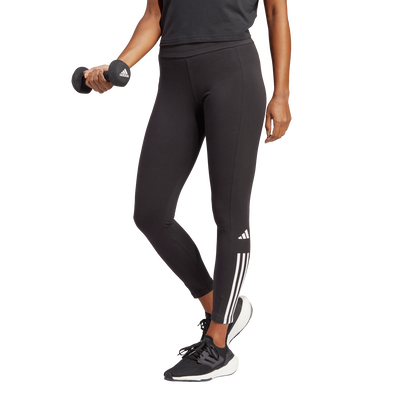 Adidas women train cotton performance 7/8 leggings (ht5425), Black/black, medium