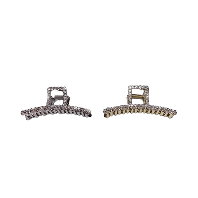 Strass clip, Silver, medium